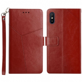 Capa Flip Para Xiaomi Redmi 9A Estilo Couro Geo Y Design