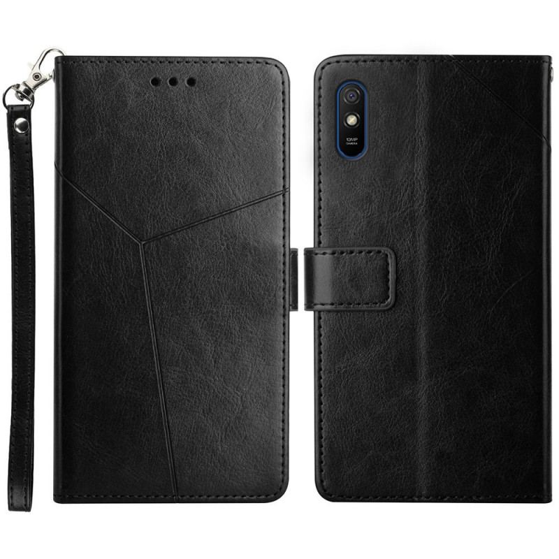 Capa Flip Para Xiaomi Redmi 9A Estilo Couro Geo Y Design