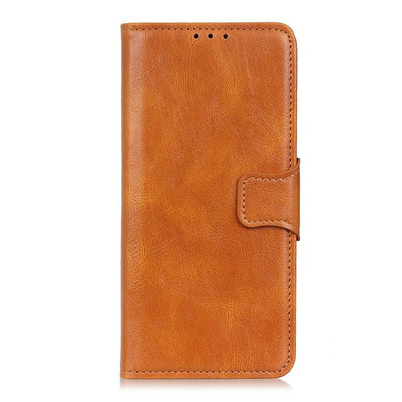 Capa Flip Para Xiaomi Redmi 9A Fecho Reversível Efeito Couro