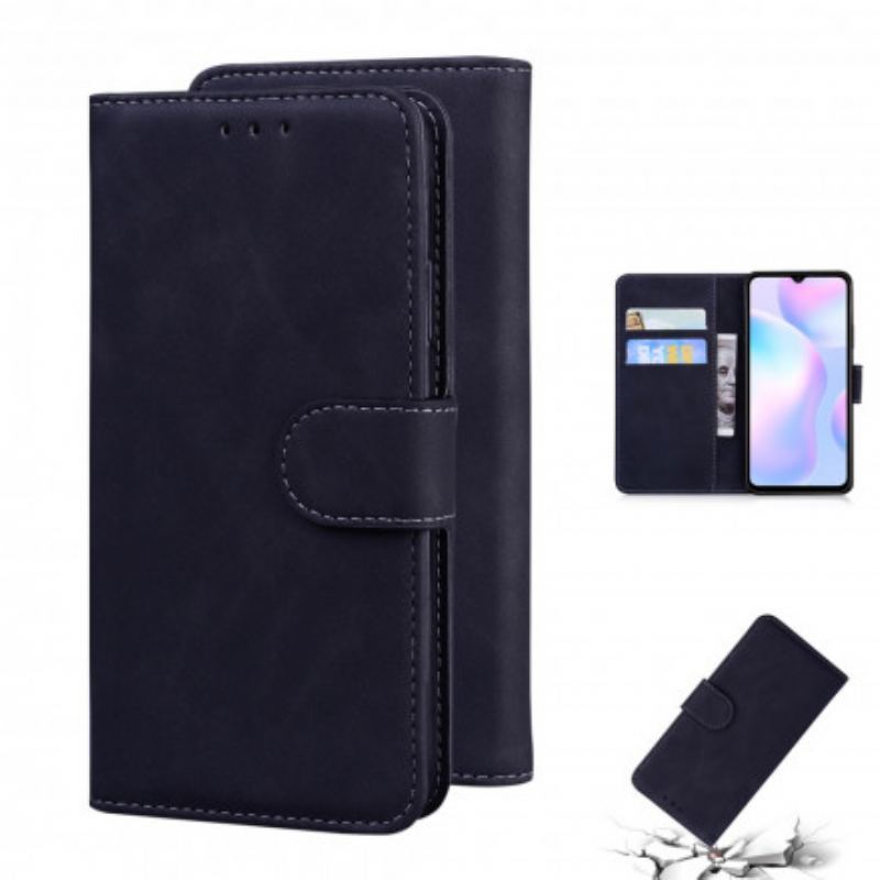 Capa Flip Para Xiaomi Redmi 9A Novas Cores De Couro Falso