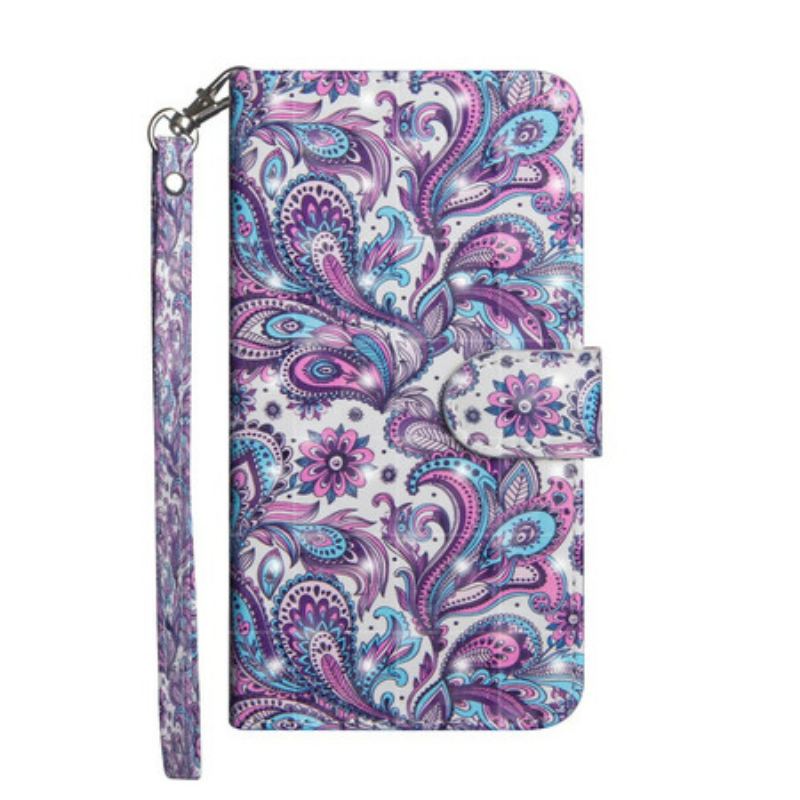 Capa Flip Para Xiaomi Redmi 9A Padrões De Flores