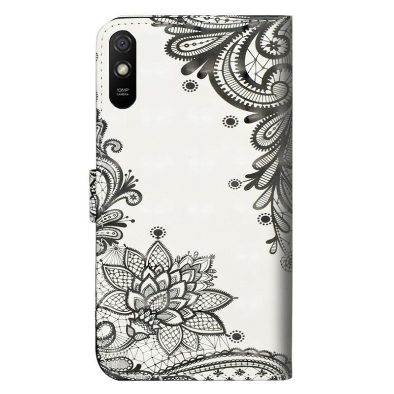 Capa Flip Para Xiaomi Redmi 9A Renda Chique