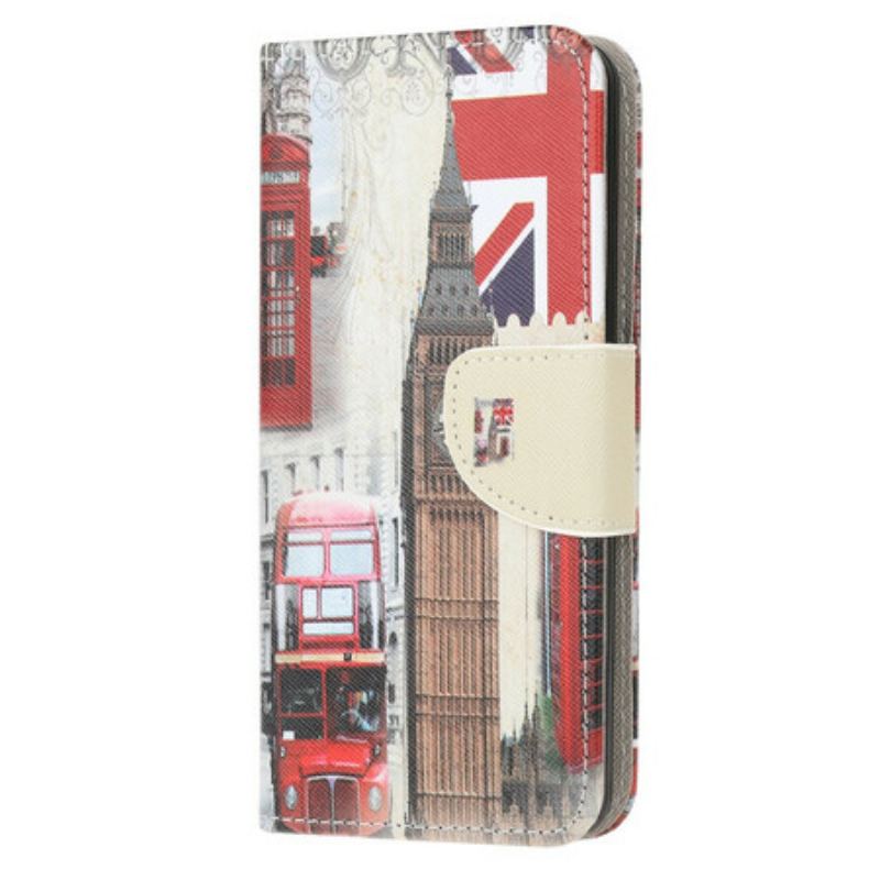 Capa Flip Para Xiaomi Redmi 9A Vida Em Londres