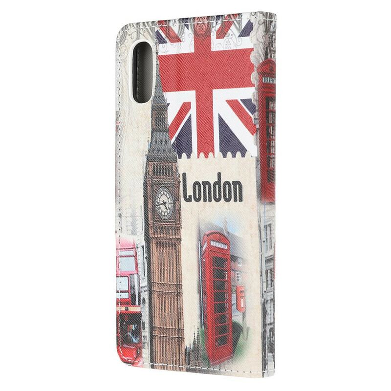 Capa Flip Para Xiaomi Redmi 9A Vida Em Londres