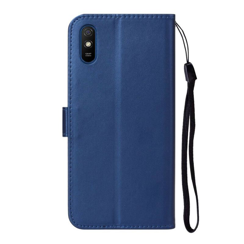 Capa Folio Para Xiaomi Redmi 9A Série De Cores Sólidas