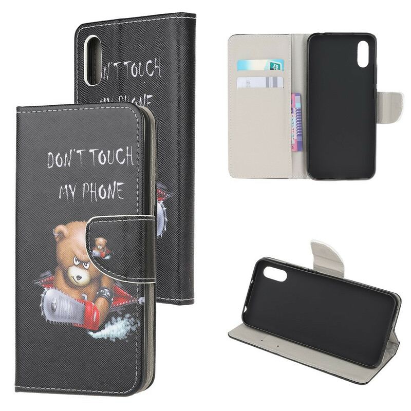 Capa Folio Para Xiaomi Redmi 9A Urso Perigoso