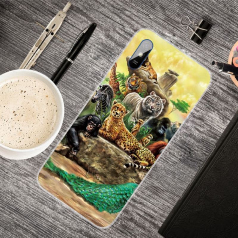 Capa Para Xiaomi Redmi 9A Animais Do Safári