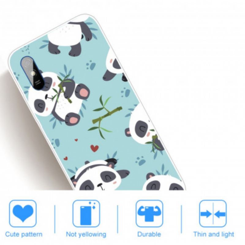 Capa Para Xiaomi Redmi 9A Bando De Pandas