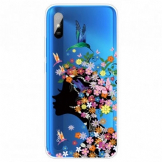 Capa Para Xiaomi Redmi 9A Linda Cabeça De Flor