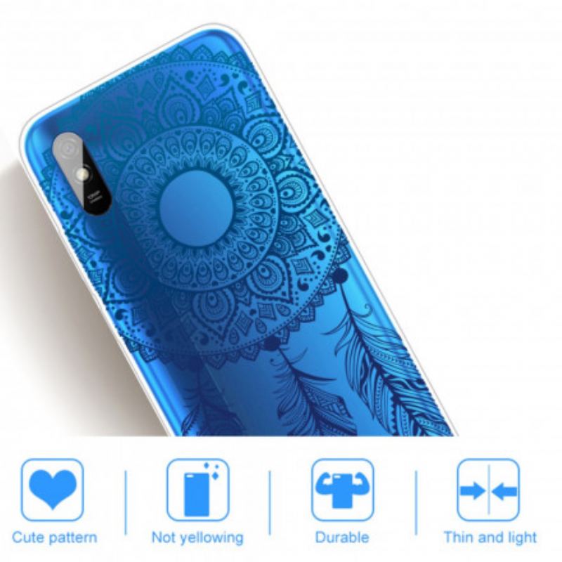 Capa Para Xiaomi Redmi 9A Mandala De Flor Única