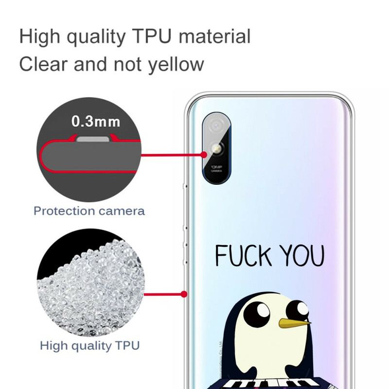 Capa Para Xiaomi Redmi 9A Pinguim Vai Se Foder