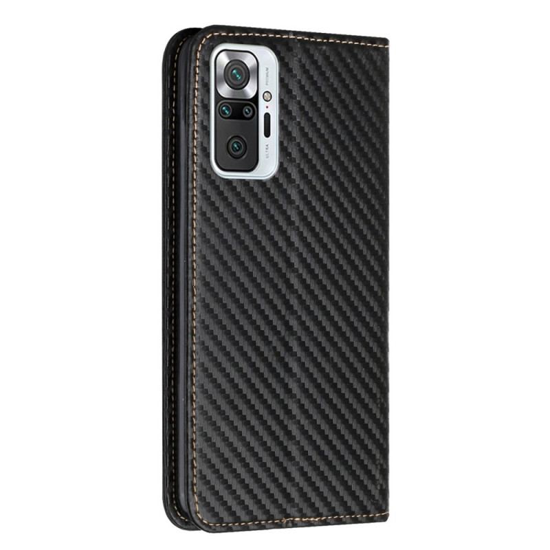 Capa De Celular Para Xiaomi Redmi Note 10 Pro De Cordão Flip Correia De Fibra De Carbono