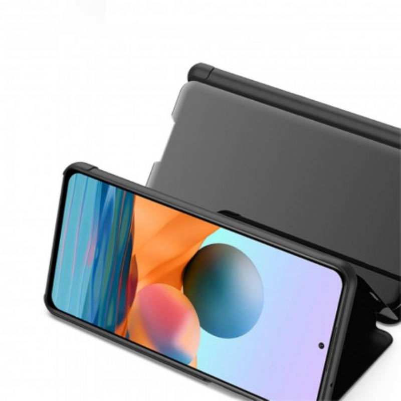 Capa De Celular Para Xiaomi Redmi Note 10 Pro Espelho E Couro Sintético