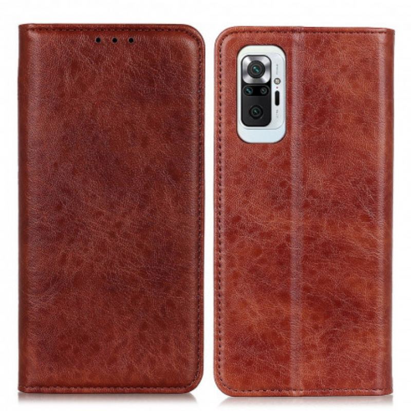 Capa De Celular Para Xiaomi Redmi Note 10 Pro Flip Couro Dividido Texturizado