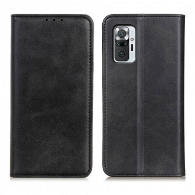 Capa De Celular Para Xiaomi Redmi Note 10 Pro Flip Couro Rachado