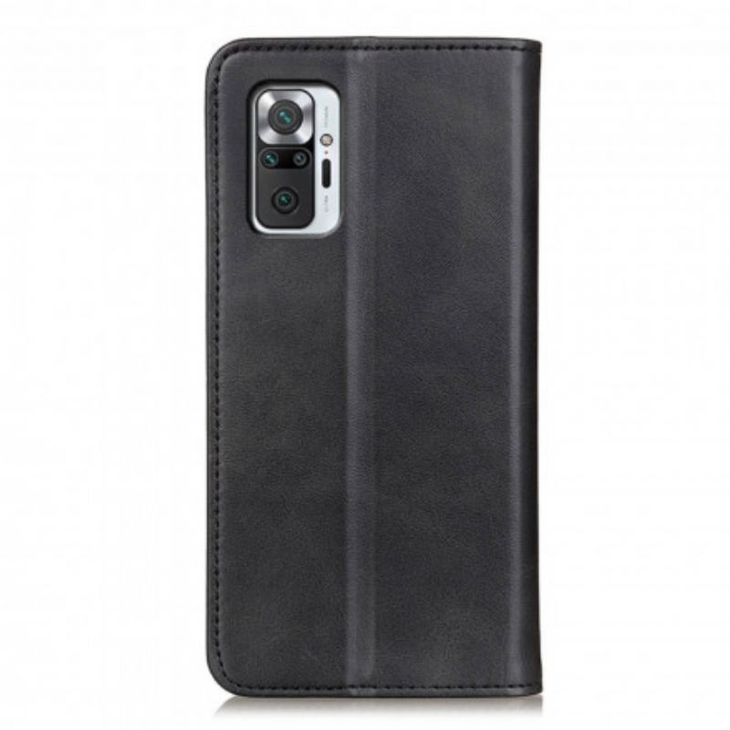 Capa De Celular Para Xiaomi Redmi Note 10 Pro Flip Couro Rachado