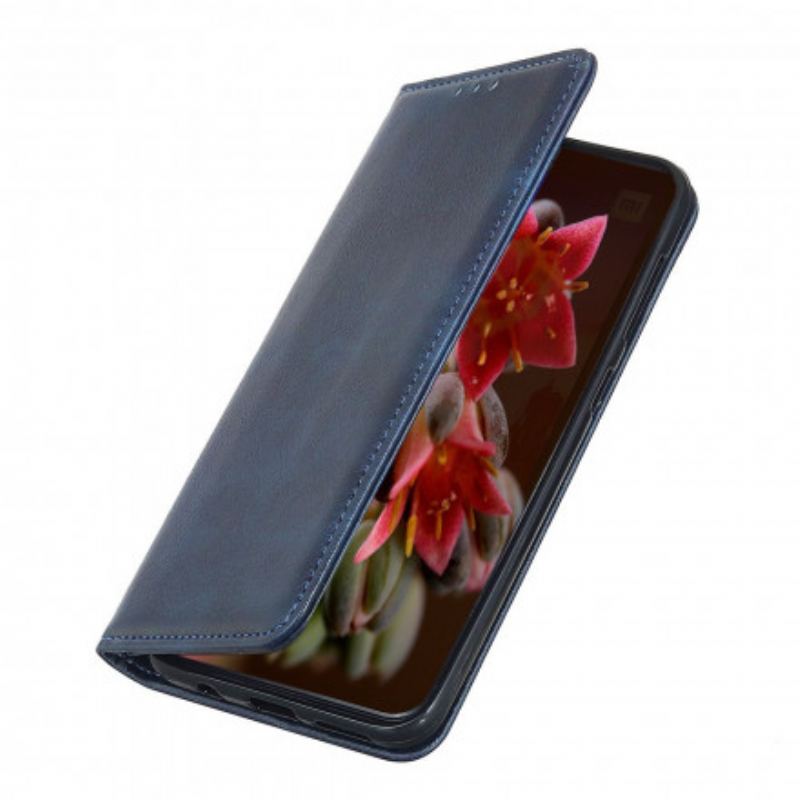 Capa De Celular Para Xiaomi Redmi Note 10 Pro Flip Couro Rachado De Lichia