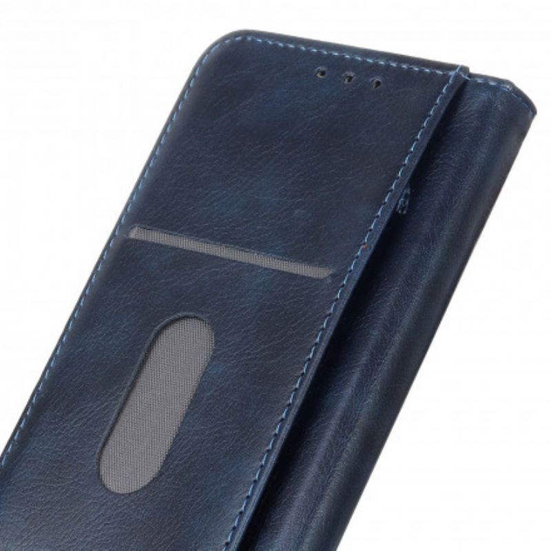 Capa De Celular Para Xiaomi Redmi Note 10 Pro Flip Couro Rachado De Lichia