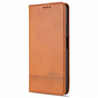 Capa De Celular Para Xiaomi Redmi Note 10 Pro Flip Estilo De Couro Azns