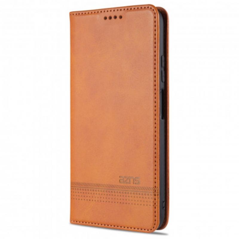 Capa De Celular Para Xiaomi Redmi Note 10 Pro Flip Estilo De Couro Azns