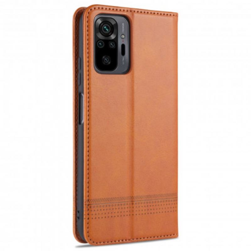 Capa De Celular Para Xiaomi Redmi Note 10 Pro Flip Estilo De Couro Azns