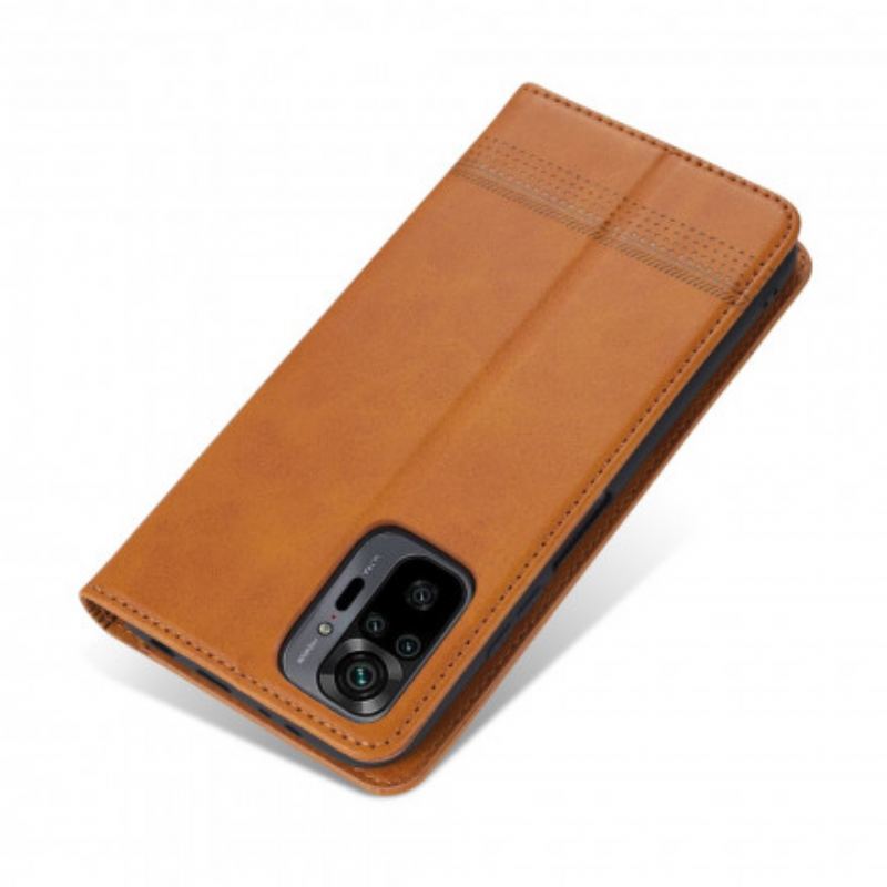 Capa De Celular Para Xiaomi Redmi Note 10 Pro Flip Estilo De Couro Azns