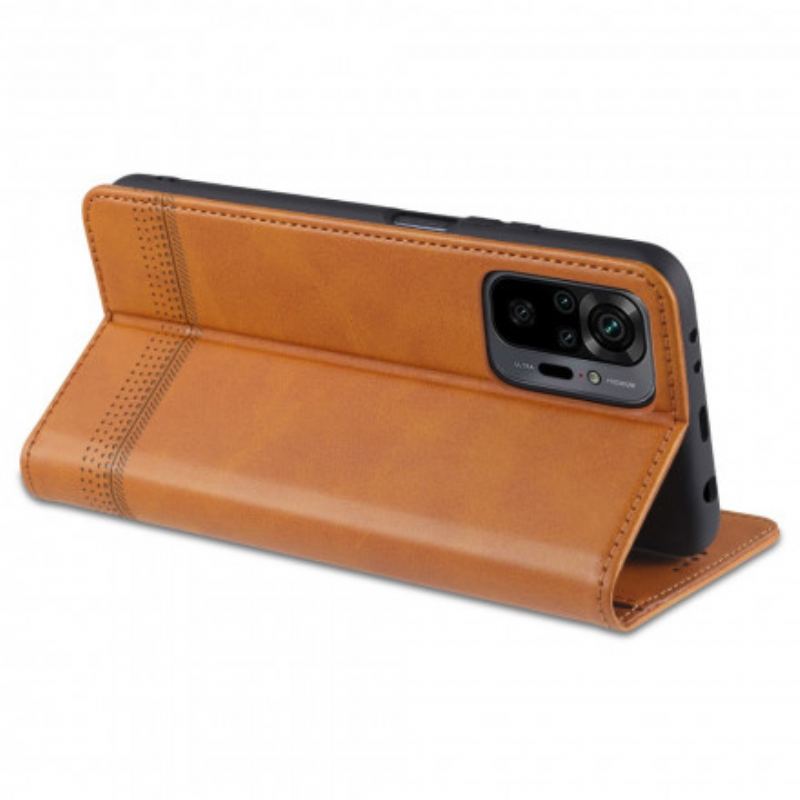 Capa De Celular Para Xiaomi Redmi Note 10 Pro Flip Estilo De Couro Azns