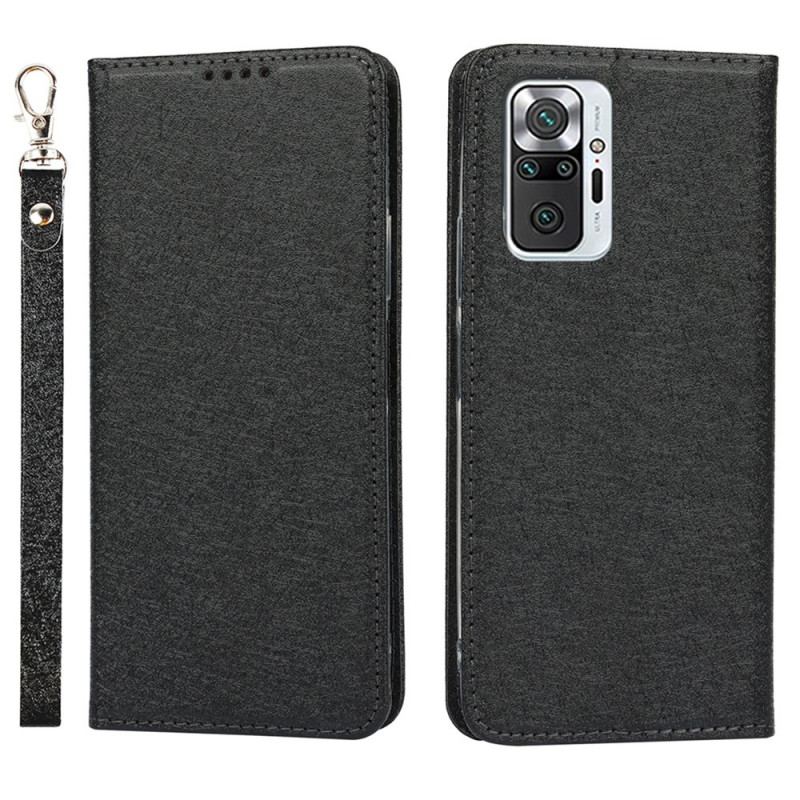 Capa De Celular Para Xiaomi Redmi Note 10 Pro Flip Estilo De Couro Macio Com Alça