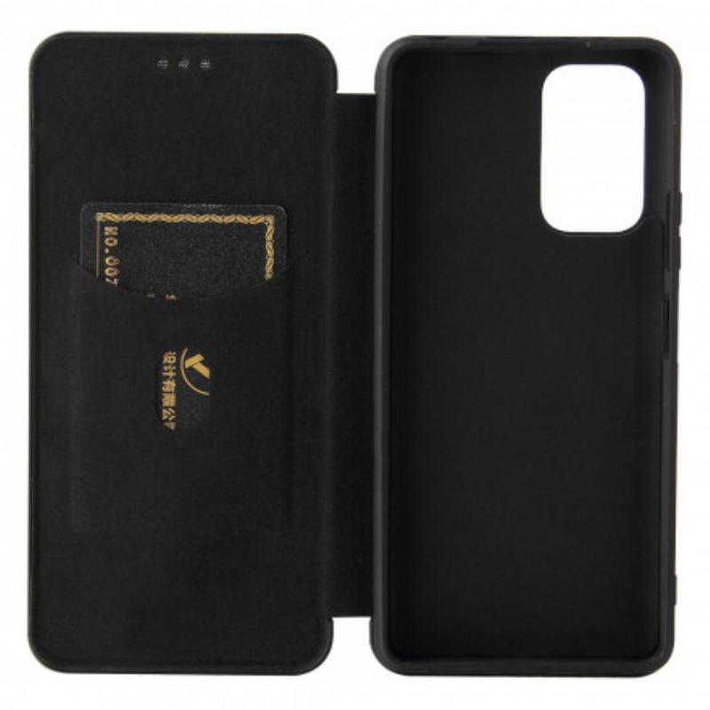 Capa De Celular Para Xiaomi Redmi Note 10 Pro Flip Fibra De Carbono Com Anel De Suporte