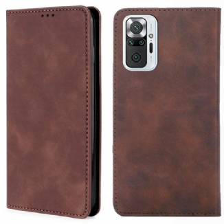 Capa De Celular Para Xiaomi Redmi Note 10 Pro Flip Toque De Pele Clássico