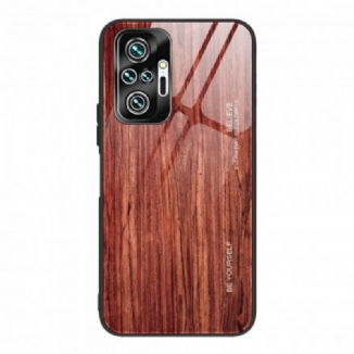 Capa De Celular Para Xiaomi Redmi Note 10 Pro Vidro Temperado Com Design De Madeira