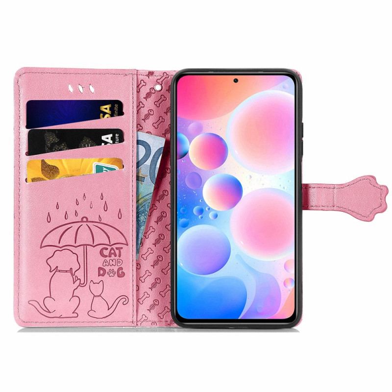 Capa De Couro Para Xiaomi Redmi Note 10 Pro Animais Animados