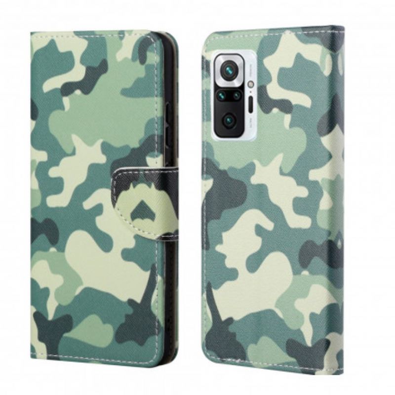 Capa De Couro Para Xiaomi Redmi Note 10 Pro Camuflar