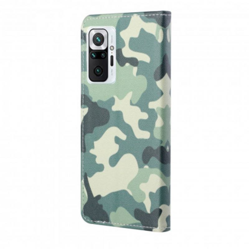 Capa De Couro Para Xiaomi Redmi Note 10 Pro Camuflar