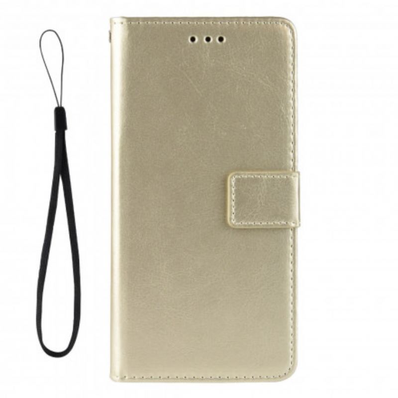 Capa De Couro Para Xiaomi Redmi Note 10 Pro Couro Falso Chamativo