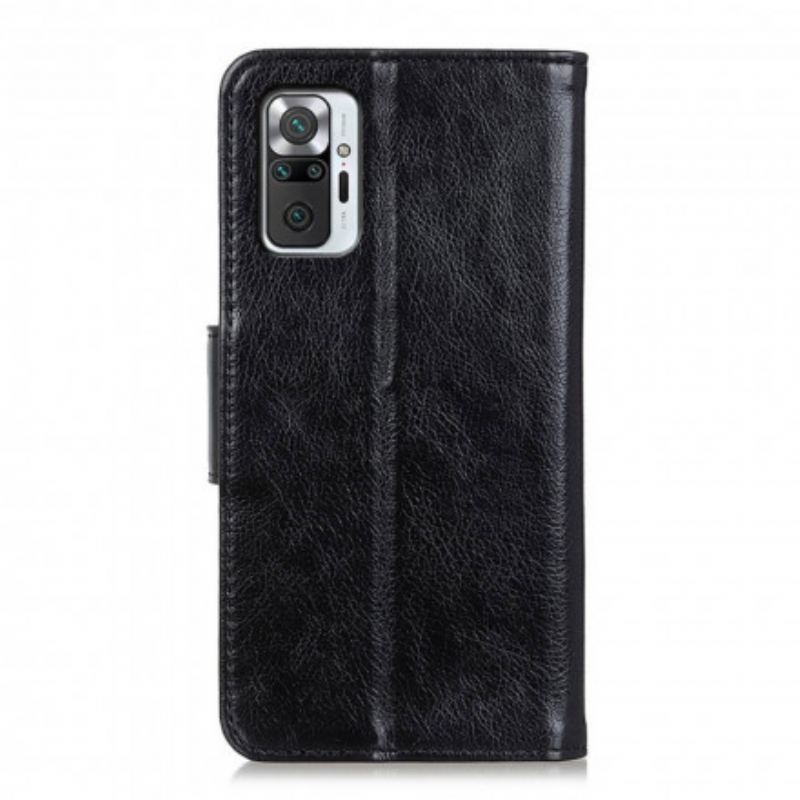 Capa De Couro Para Xiaomi Redmi Note 10 Pro Couro Napa Rachado