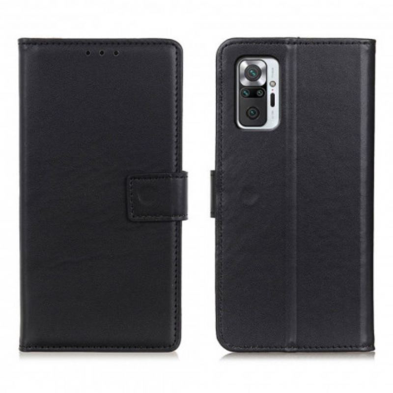 Capa De Couro Para Xiaomi Redmi Note 10 Pro Couro Sintético Liso