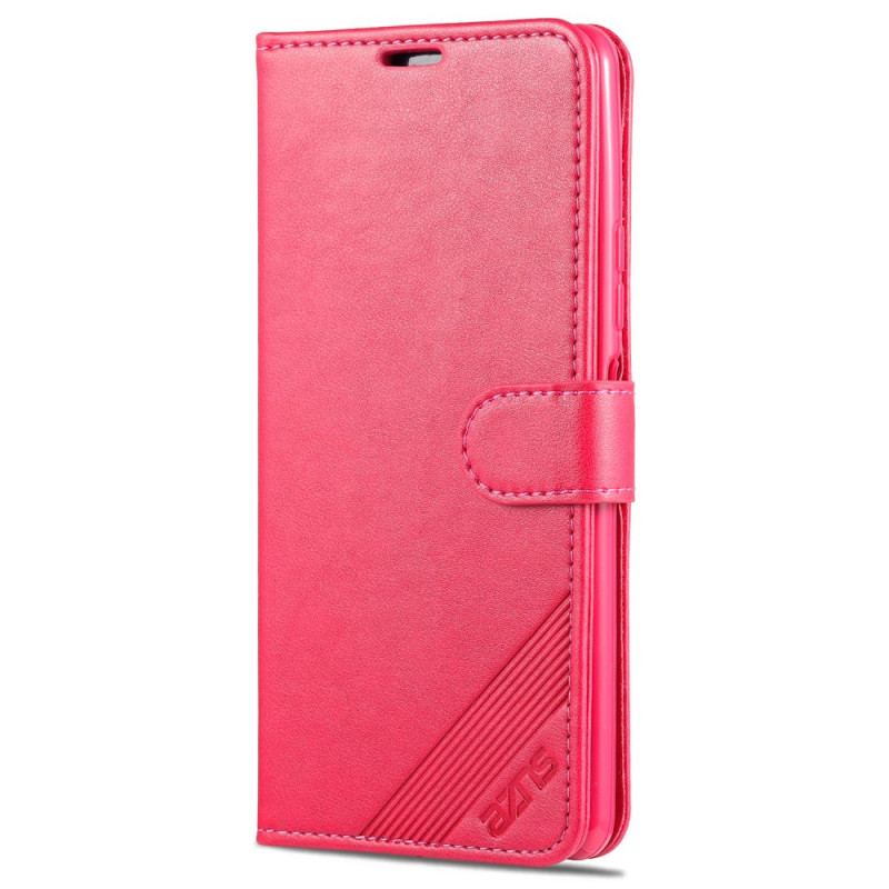 Capa Em Pele Para Xiaomi Redmi Note 10 Pro Couro Sintético Azns