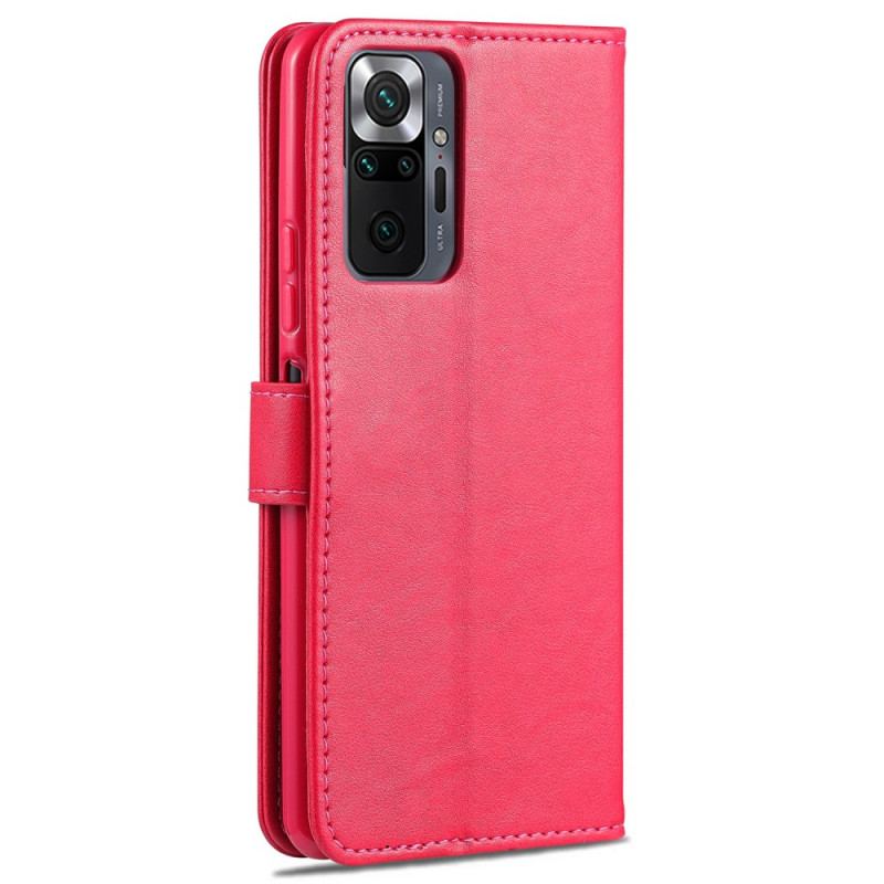 Capa Em Pele Para Xiaomi Redmi Note 10 Pro Couro Sintético Azns