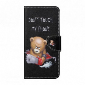 Capa Em Pele Para Xiaomi Redmi Note 10 Pro Urso Perigoso