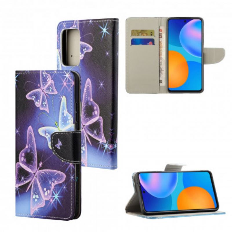 Capa Flip Para Xiaomi Redmi Note 10 Pro Borboletas