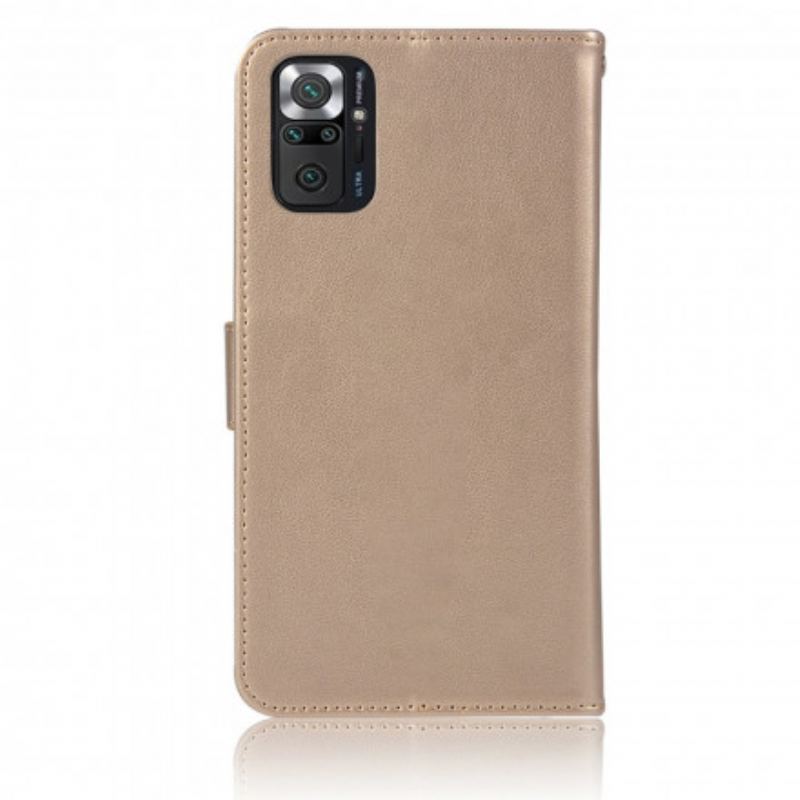 Capa Flip Para Xiaomi Redmi Note 10 Pro Coruja Apanhador De Sonhos Efeito Couro