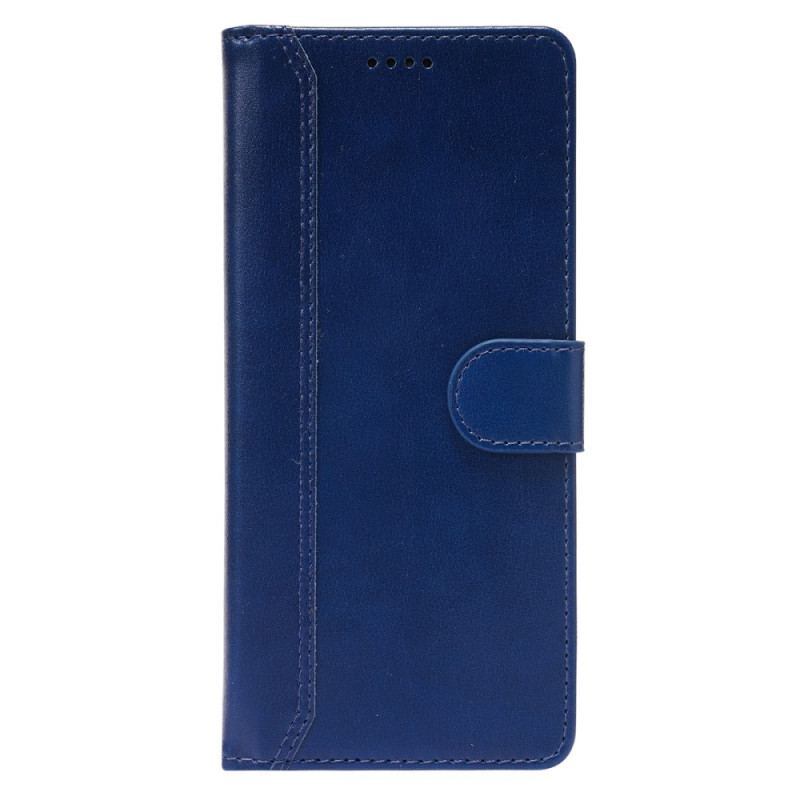 Capa Flip Para Xiaomi Redmi Note 10 Pro Costuras Brilhantes E Expostas