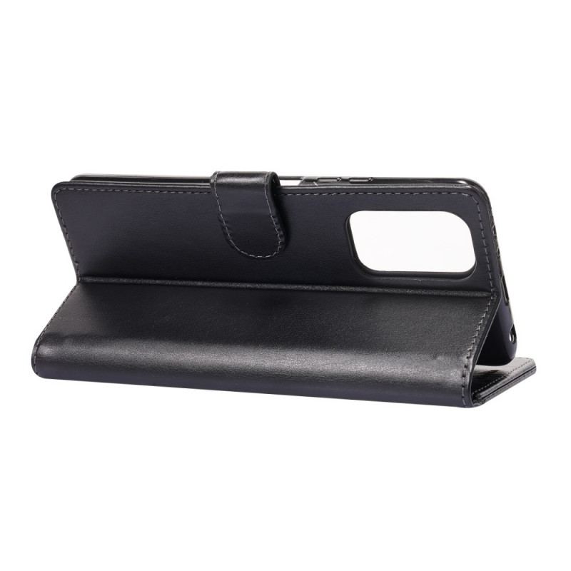 Capa Flip Para Xiaomi Redmi Note 10 Pro Costuras Brilhantes E Expostas