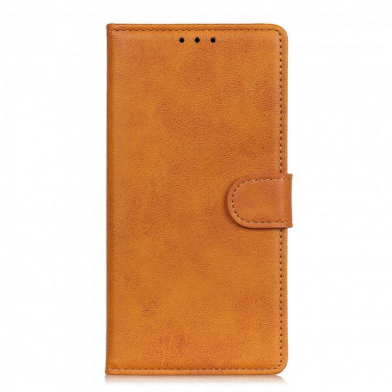 Capa Flip Para Xiaomi Redmi Note 10 Pro Efeito De Couro Fosco Retrô