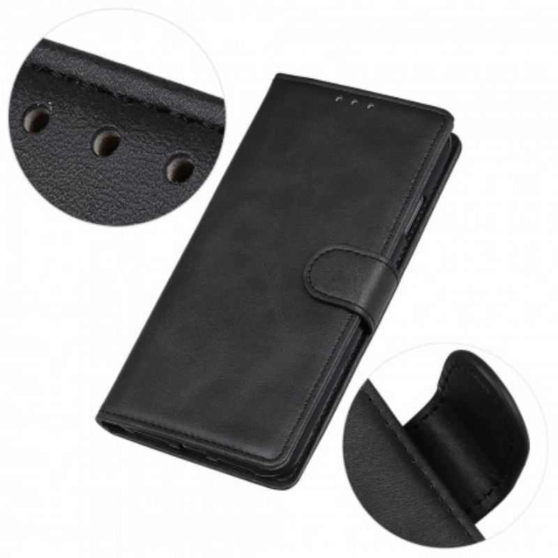 Capa Flip Para Xiaomi Redmi Note 10 Pro Efeito De Couro Fosco Retrô