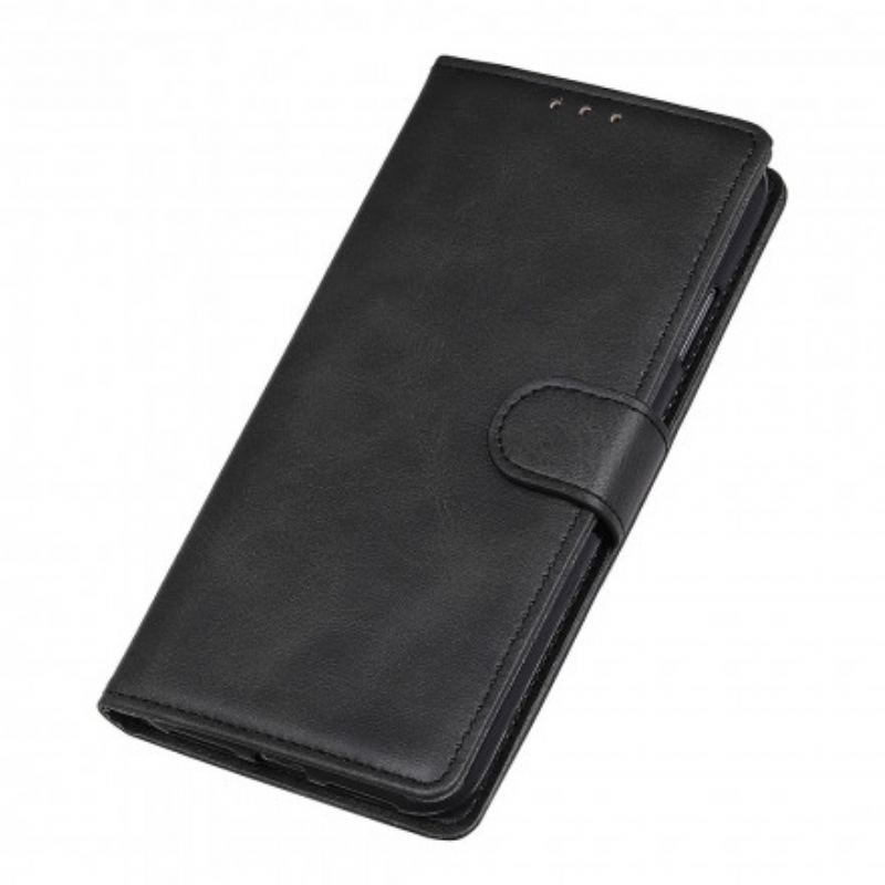 Capa Flip Para Xiaomi Redmi Note 10 Pro Efeito De Couro Fosco Retrô