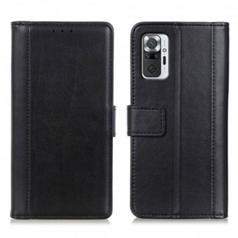 Capa Flip Para Xiaomi Redmi Note 10 Pro Estilo Couro Dividido