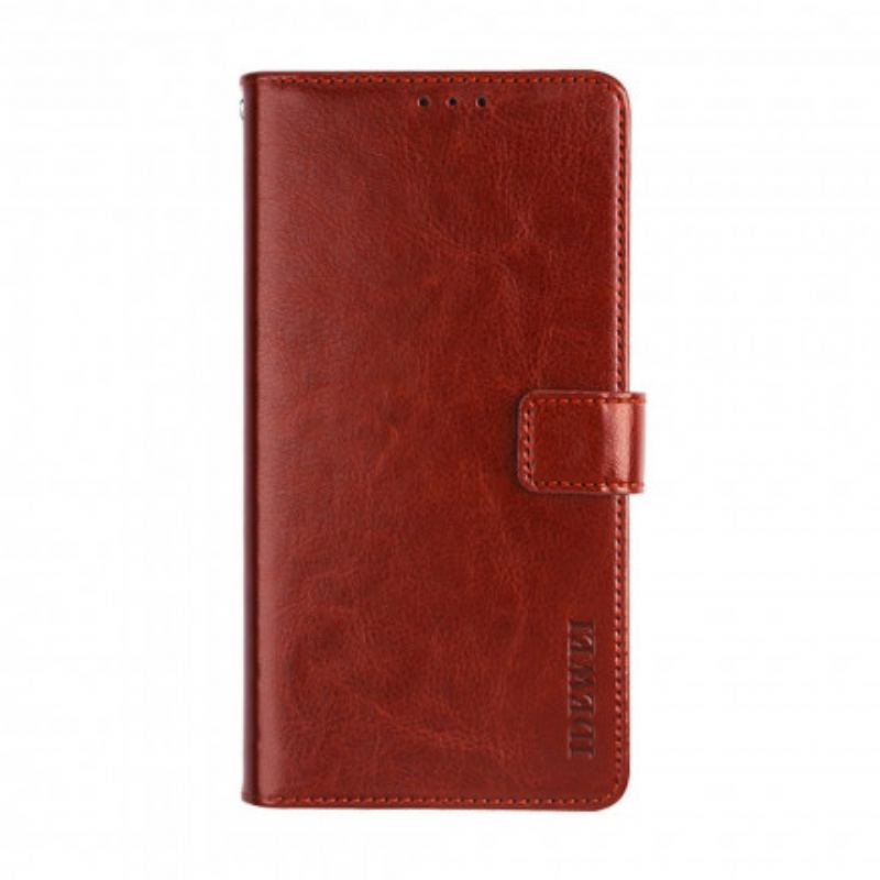 Capa Flip Para Xiaomi Redmi Note 10 Pro Imitação De Couro Idewei