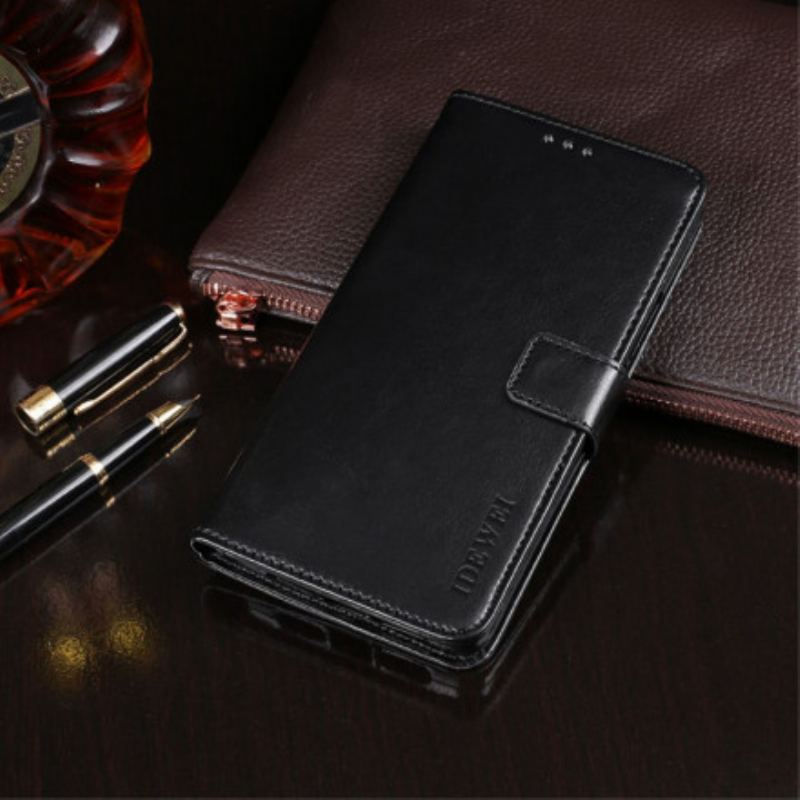 Capa Flip Para Xiaomi Redmi Note 10 Pro Imitação De Couro Idewei